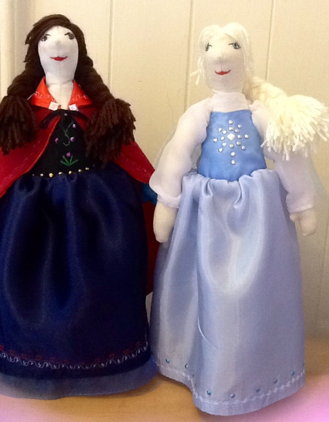Anna and Elsa dolls